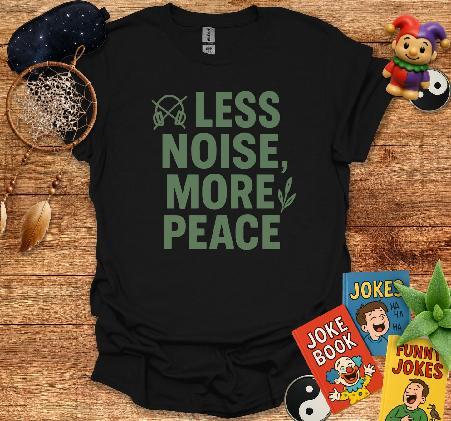 Less Noise More Peace Statement T-shirt product
