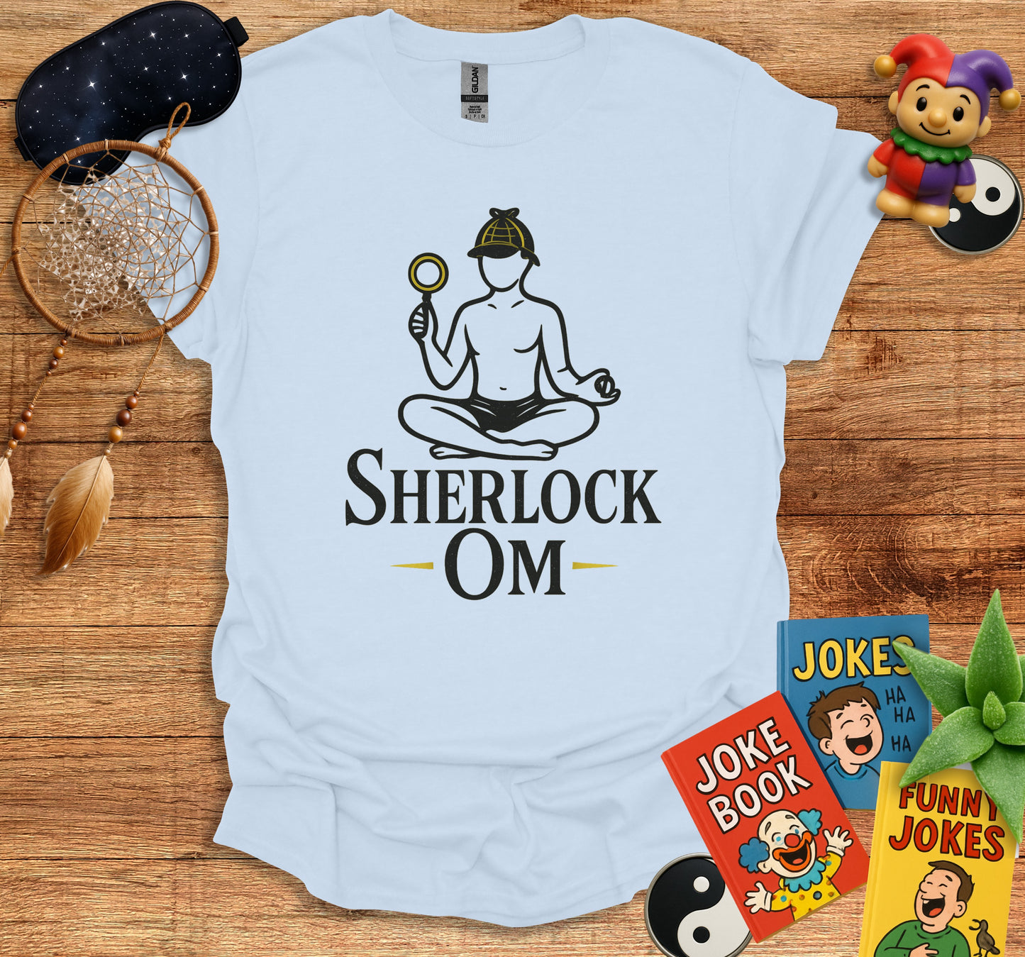 Sherlock Om Funny Mindfulness Graphic T-Shirt product