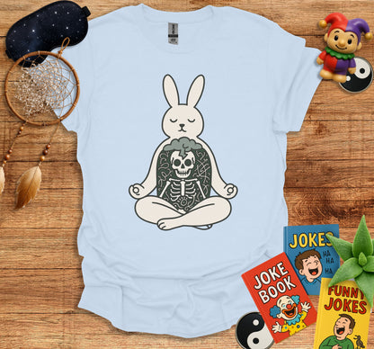 Meditating Bunny Skeleton Graphic T-Shirt product
