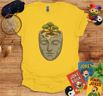 Meditative Face with Bonsai Tree Graphic T-Shirt product type