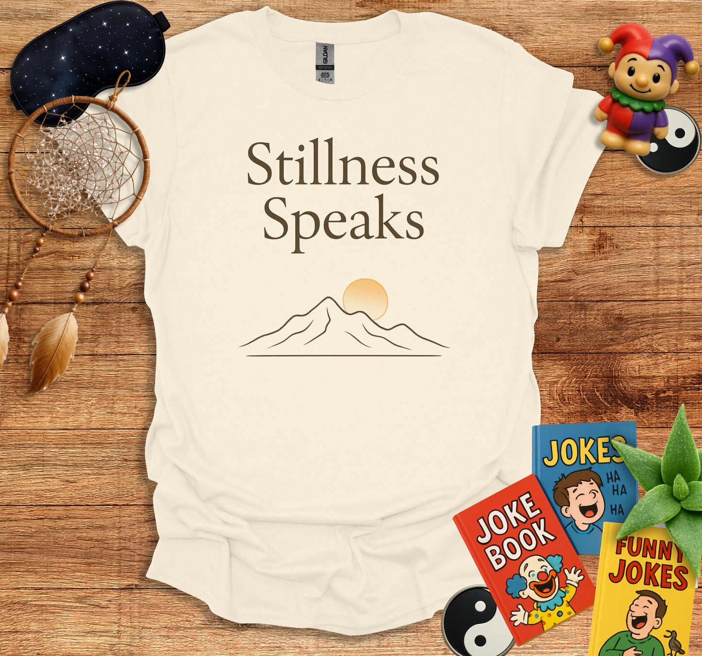Stillness Speaks Mountain Sunrise Design Shirt product type