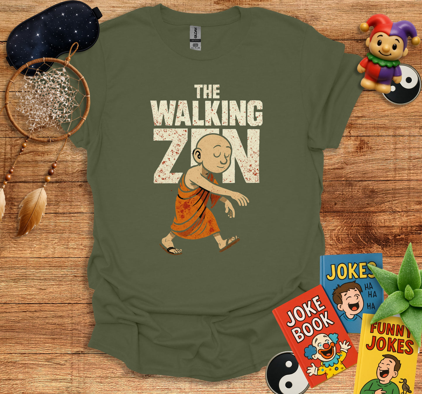 The Walking Zen Relaxing Novelty Graphic Tee product
