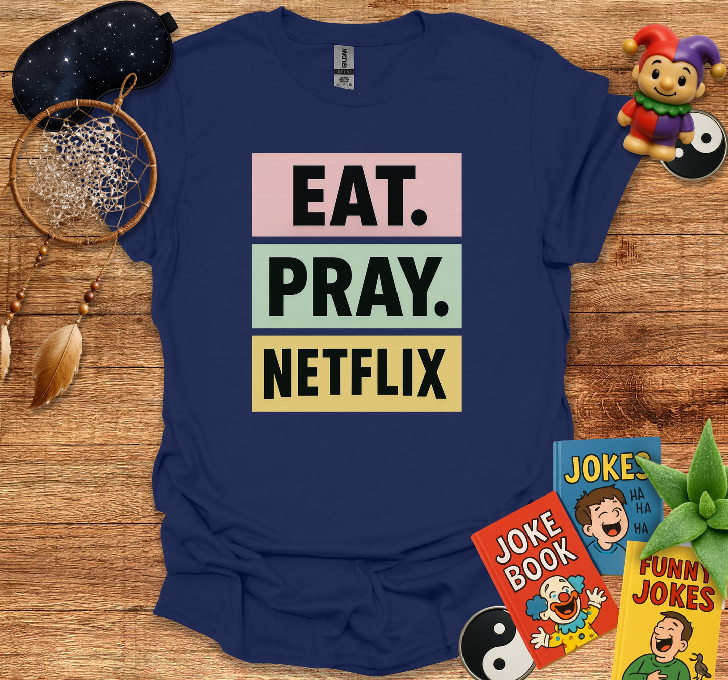 Eat Pray Netflix Graphic Tee Shirt product