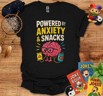 Powered By Anxiety And Snacks T-shirt product type