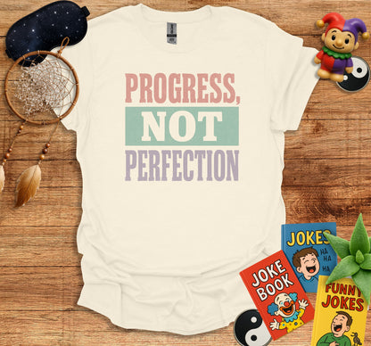 Progress Not Perfection White T-shirt product type