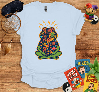 Colorful Patterned Meditating Frogs T-shirt product type