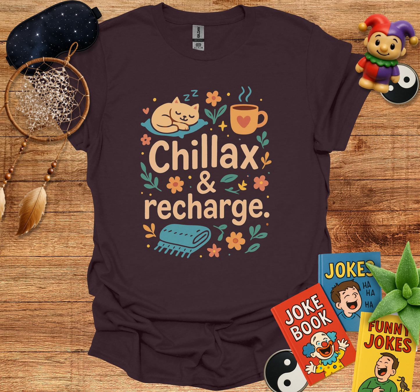Chillax and Recharge Cute Motivational Saying product