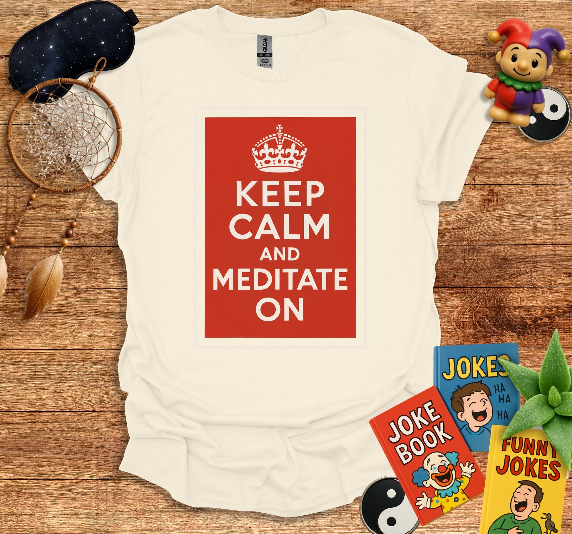 Keep Calm and Meditate On Graphic T-Shirt product