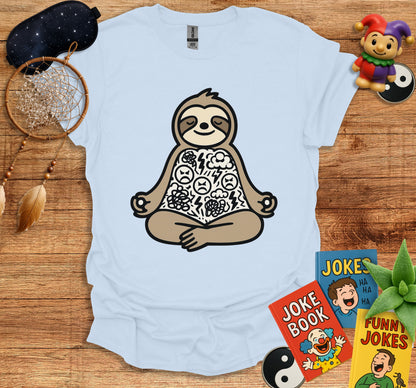 Meditating Sloth with Mandala Design T-Shirt product