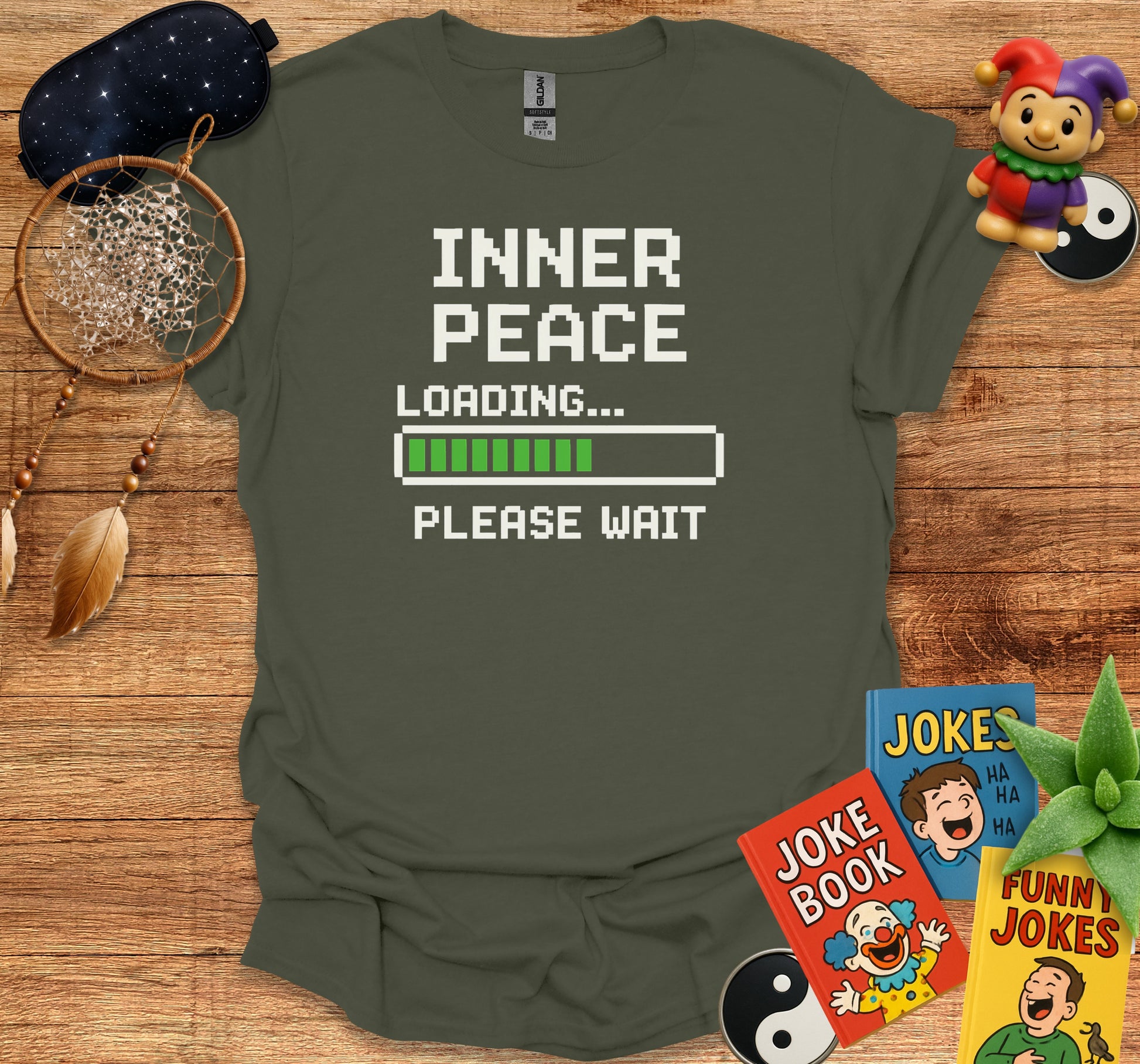 Inner Peace Loading Please Wait Graphic Tee product