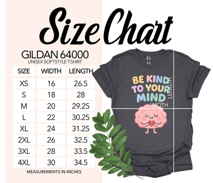 Be Kind to Your Mind Unisex Softstyle T-Shirt product type