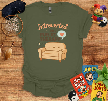Introverted But Fun at Therapy Graphic Tee product