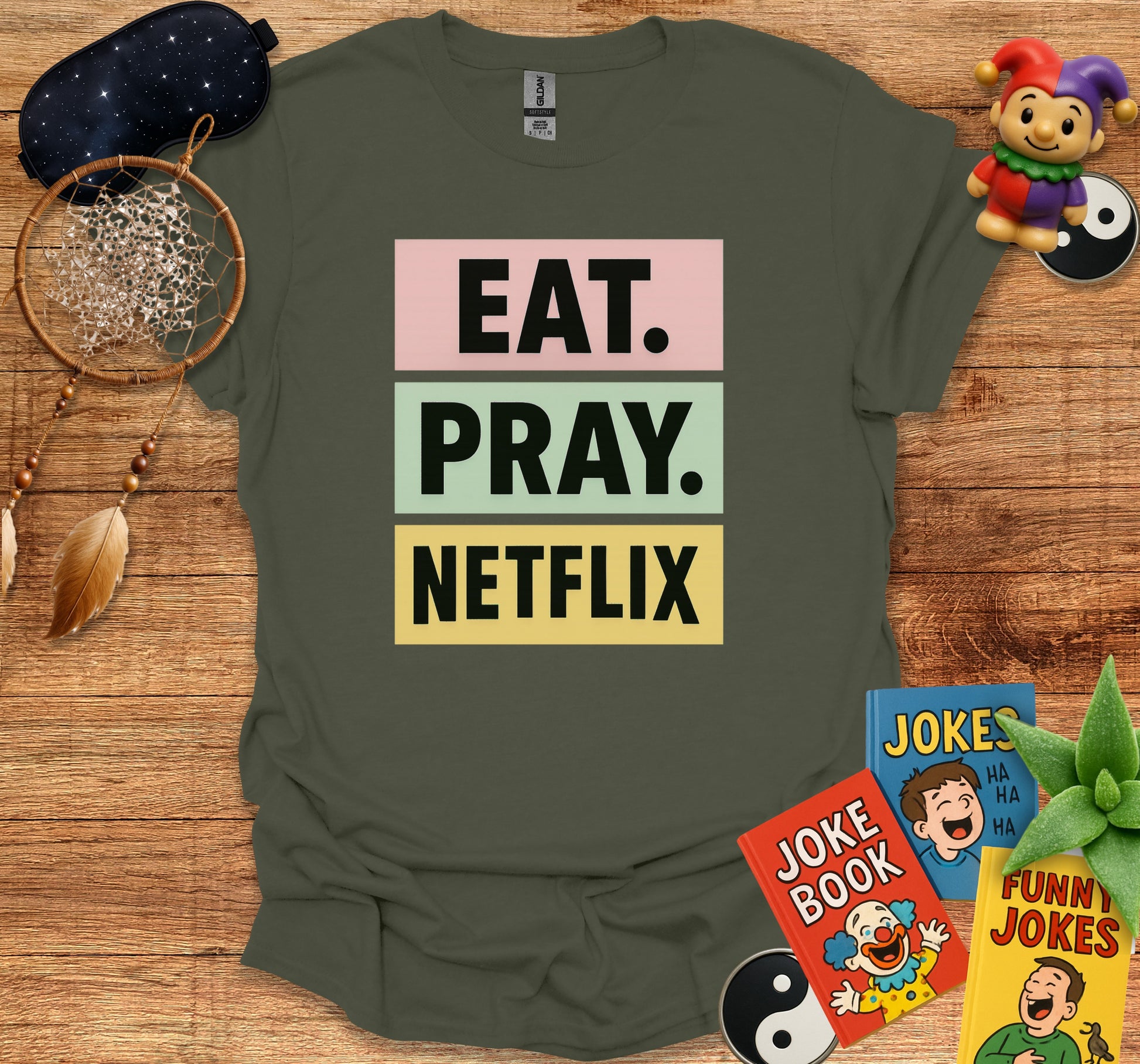 Eat Pray Netflix Graphic Tee product