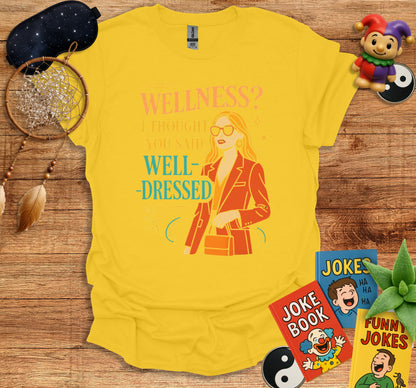 Wellness Well Dressed Yellow Printed T-shirt product