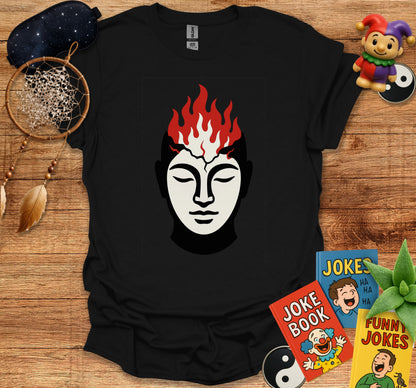 Buddha with Flaming Head Printed T-Shirt product type