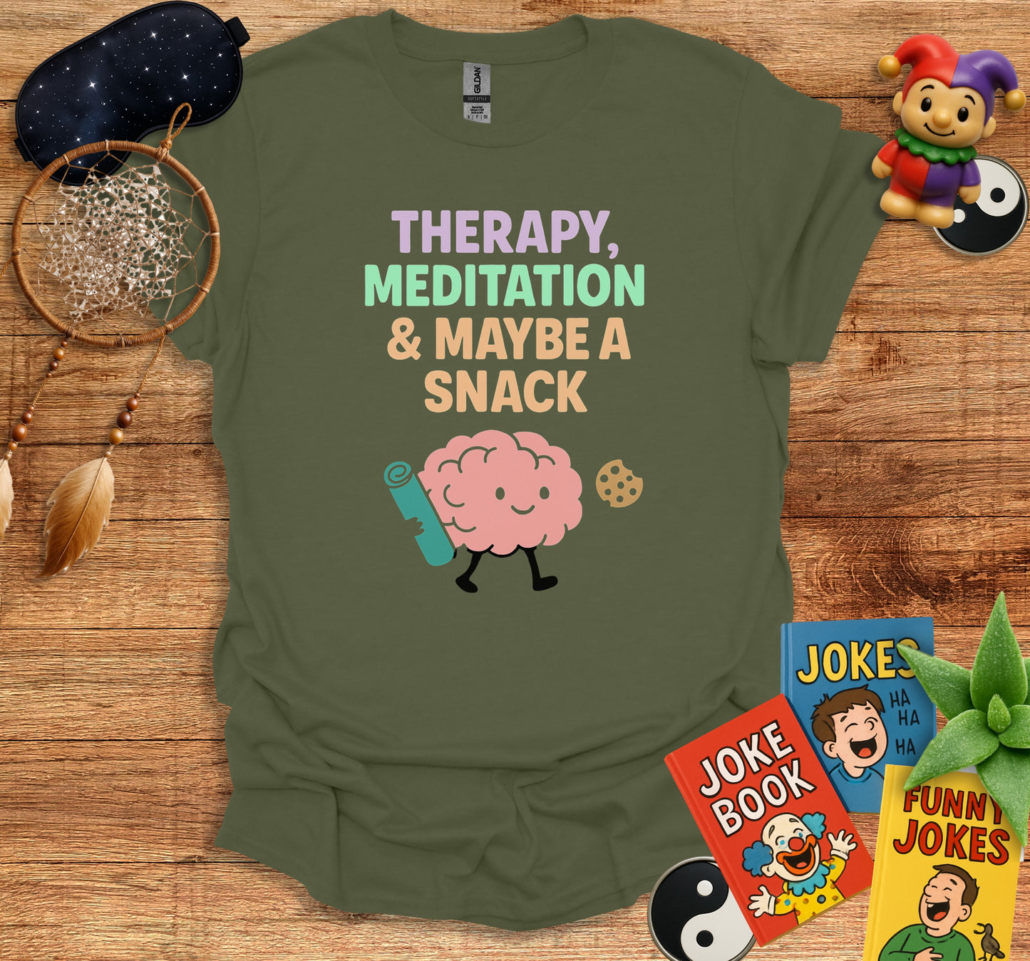 Therapy Meditation Maybe a Snack T-shirt product type