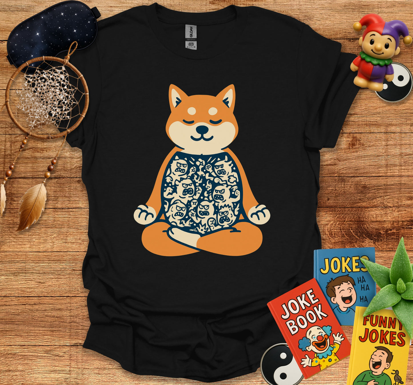 Happy Meditating Shiba Inu Graphic T-shirt product type