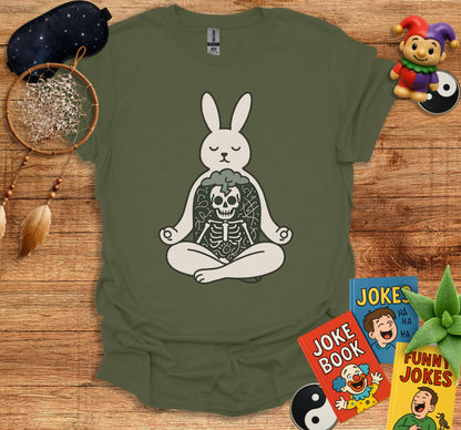 Meditating Bunny Skeleton Art Design Shirt product type