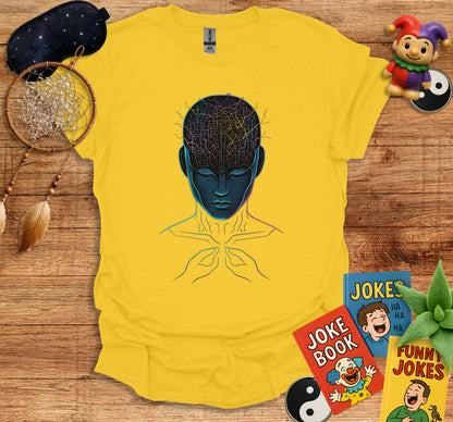 Futuristic Abstract Yellow Tee Funny Joke Book Product