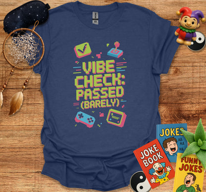 Vibe Check Passed Barely Retro Gamer Tee product