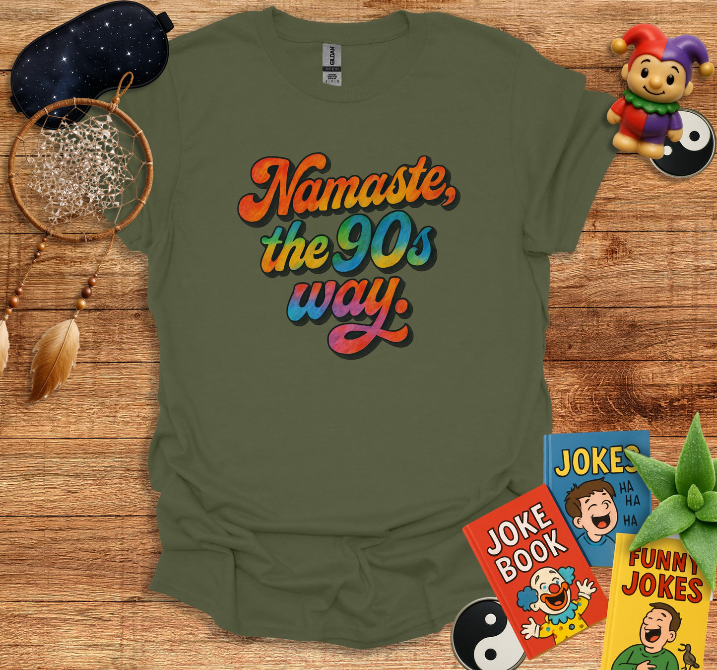 Namaste the 90s way stylish and fun shirt product