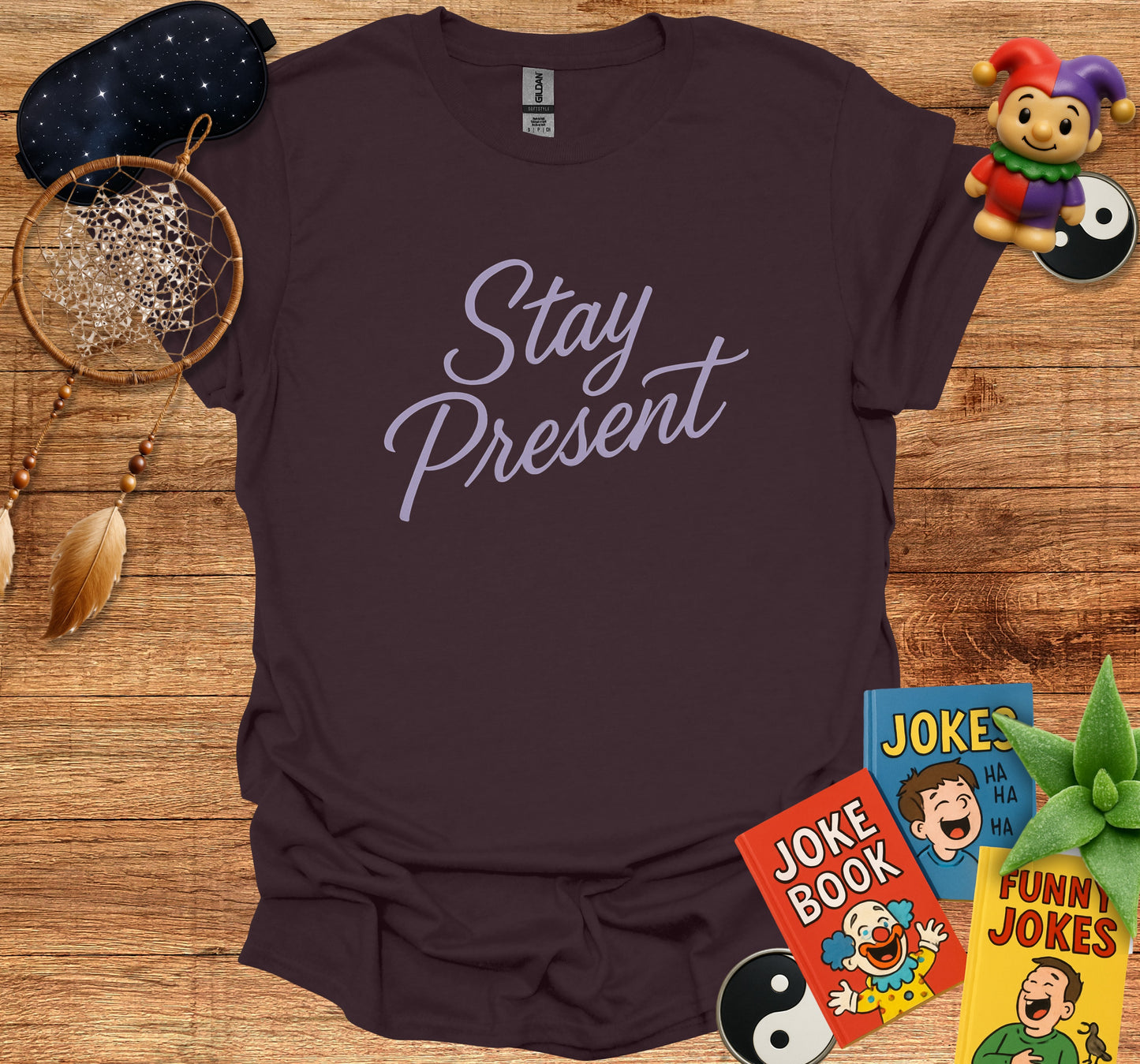 Stay Present Comfortable Casual Wear T-shirt product