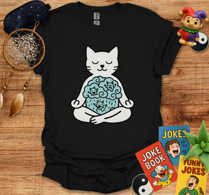 Meditating Cat with Laughter Graphic T-Shirt product type