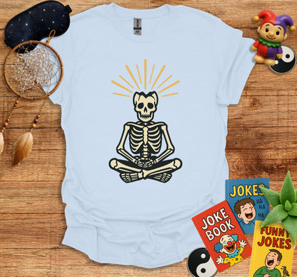 Skeleton Meditating T Shirt Funny Graphic T Shirt Product
