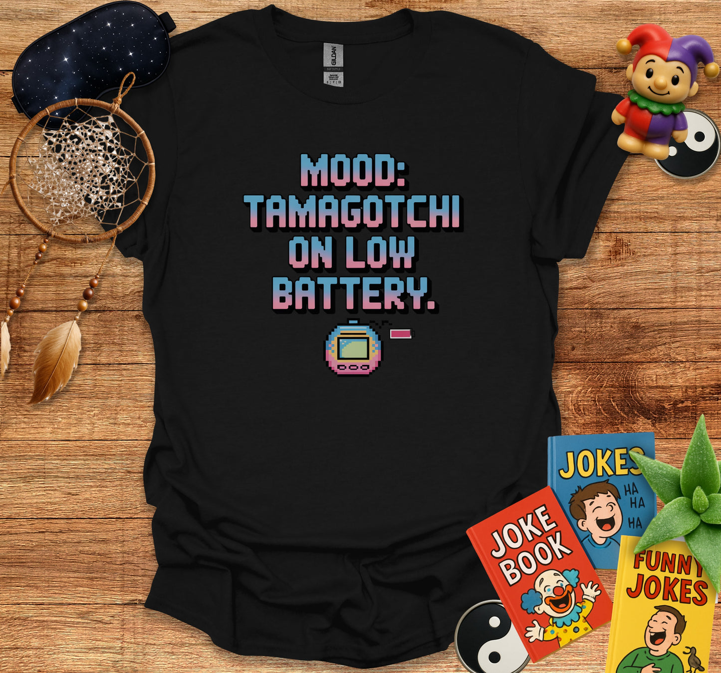Mood Tamagotchi on Low Battery Funny T Shirt product