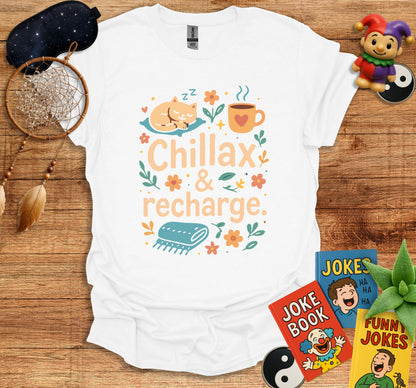Chillax and Recharge Relaxed Fit Graphic Tee product
