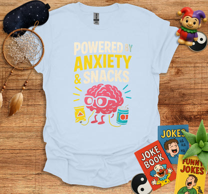 Powered By Anxiety And Snacks T-Shirt product type