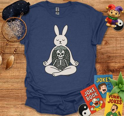 Meditating Bunny with Skeleton Design Shirt product type