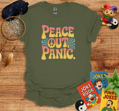 Peace Out Panic Statement Graphic Tee product type