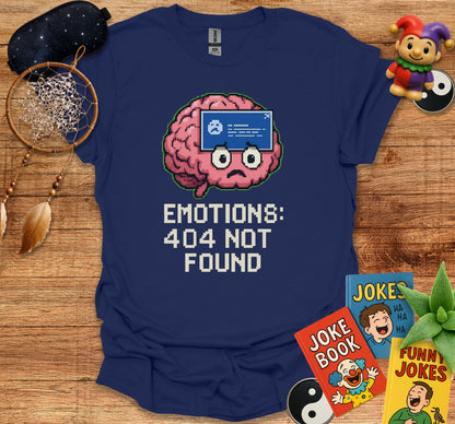 Emotions 404 Not Found Brain Design T-Shirt Product