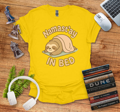 Namast'ay In Bed Sloth Design T-shirt product
