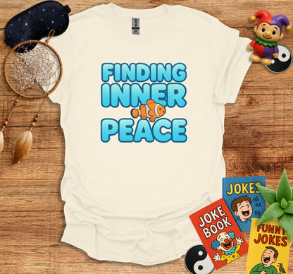 Finding Inner Peace Cartoon Themed White T-Shirt product