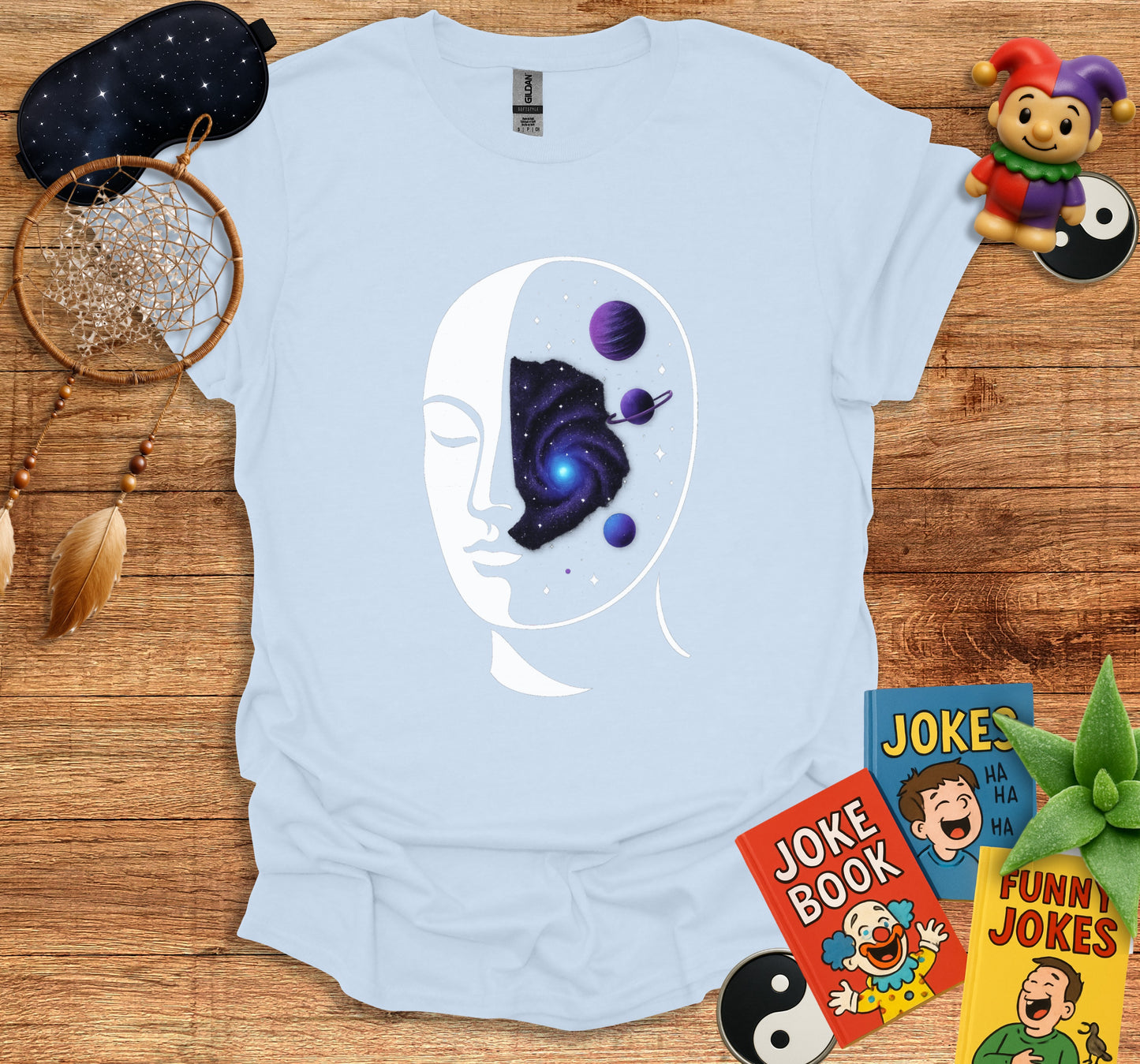 Surreal Galaxy Face Graphic T-Shirt product type