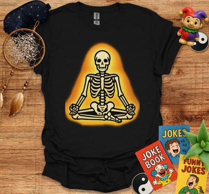 Meditating Skeleton Graphic T-Shirt Halloween product type