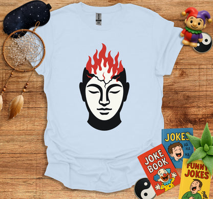 Peaceful Buddha with Flame Design T-shirt product