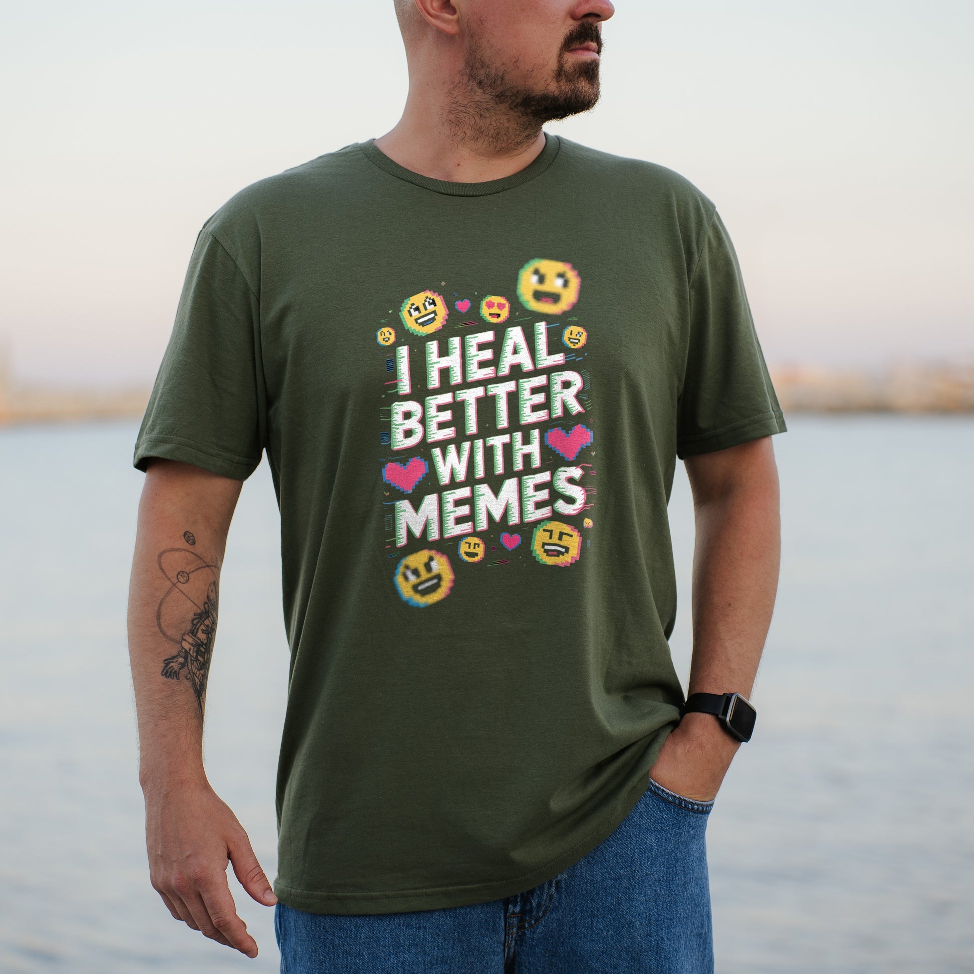 I Heal Better With Memes Graphic Tee product type