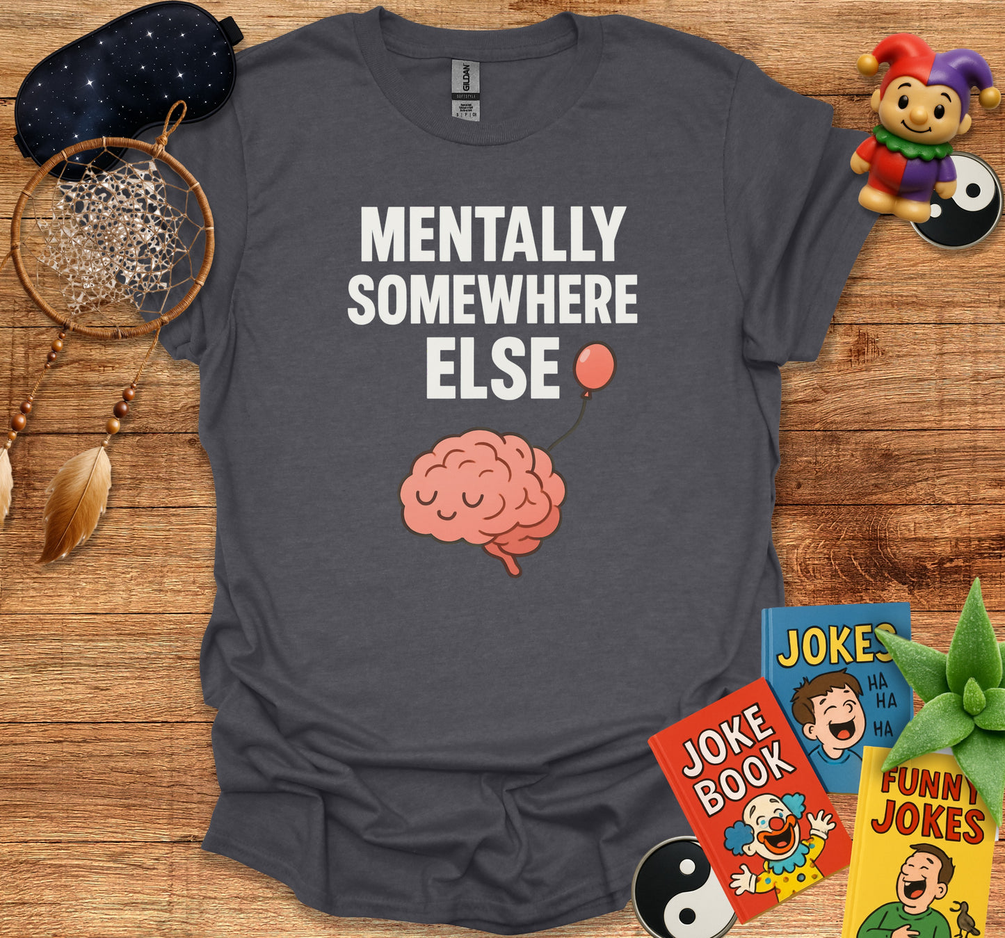 Mentally Somewhere Else Brain Balloon Shirt product type