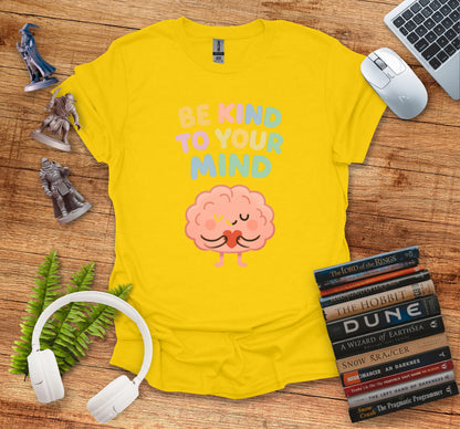 Be Kind to Your Mind Cute Brain Design Tee product