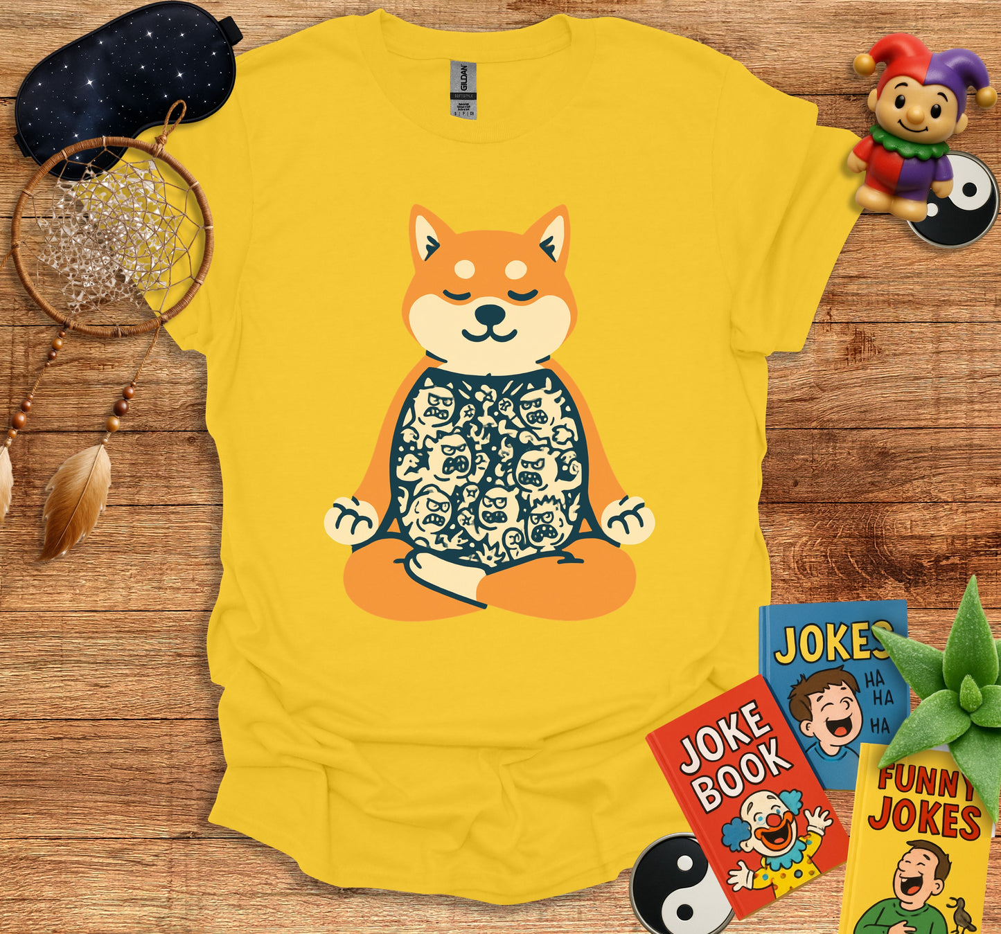 Funny Meditating Shiba Inu T-shirt Cute Print product type