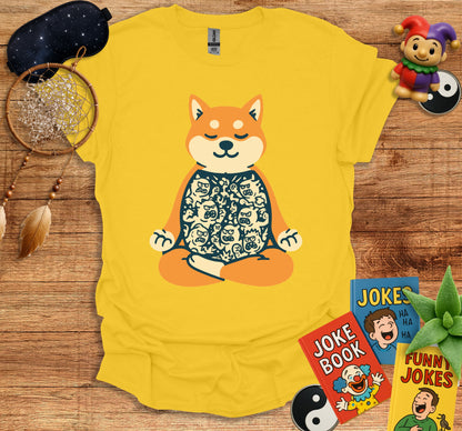 Funny Meditating Shiba Inu T-shirt Cute Print product type