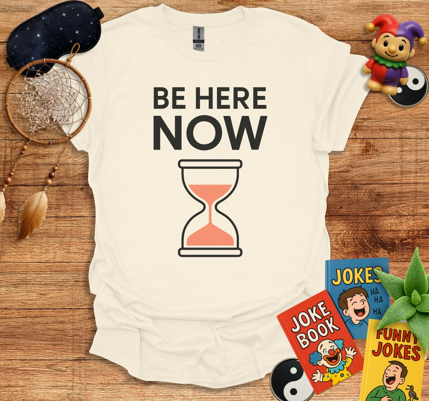 Be Here Now Motivational Printed T-shirt product type