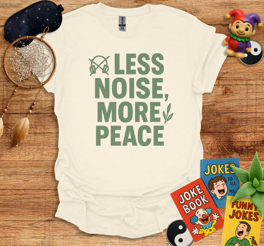 Less Noise More Peace Slogan Graphic Tee product