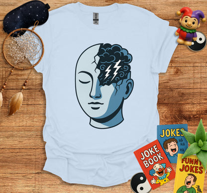 Lightning Bolt Brain Design Unisex Graphic T-Shirt product