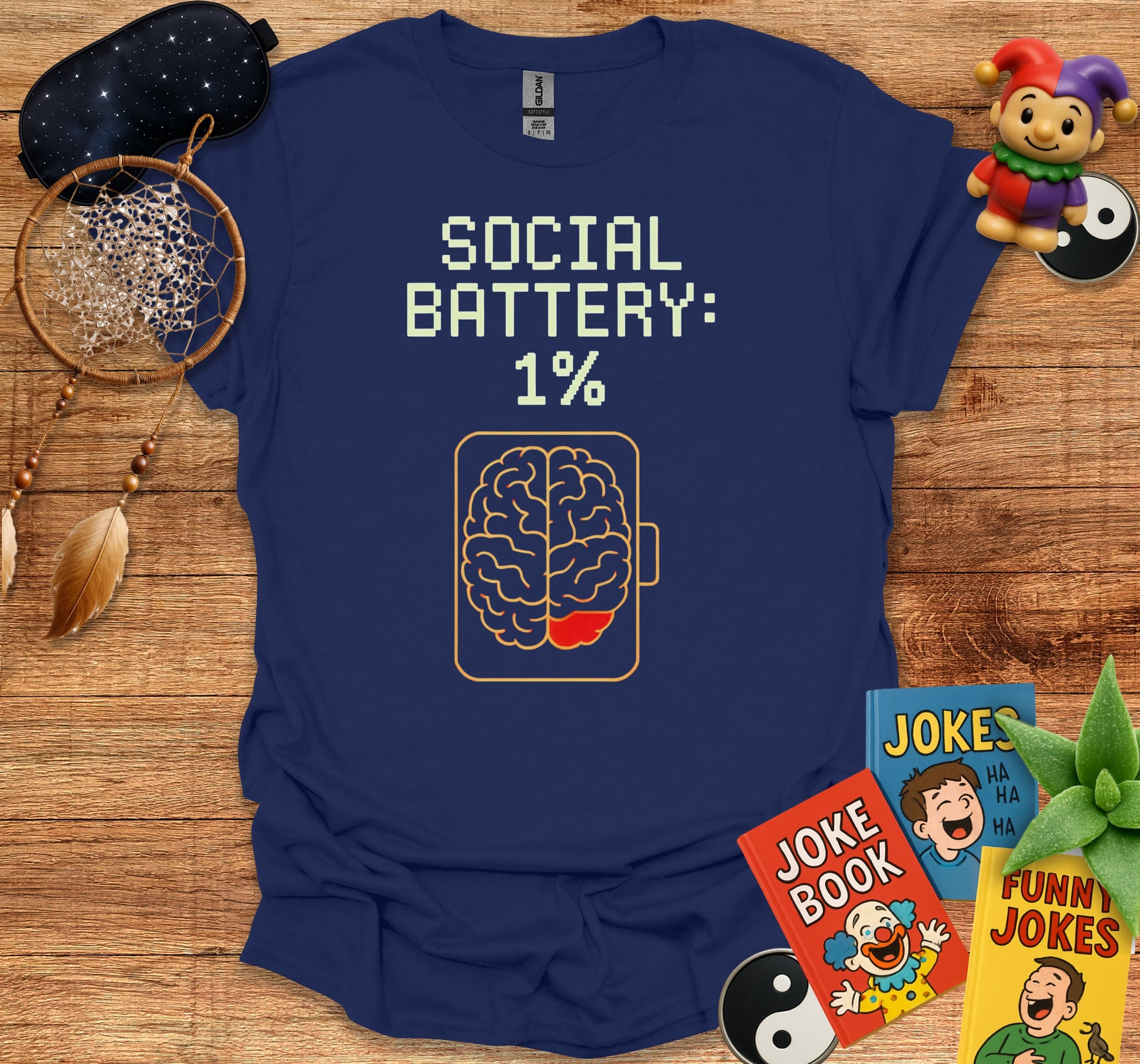 Social Battery 1 Percent Graphic T-shirt product