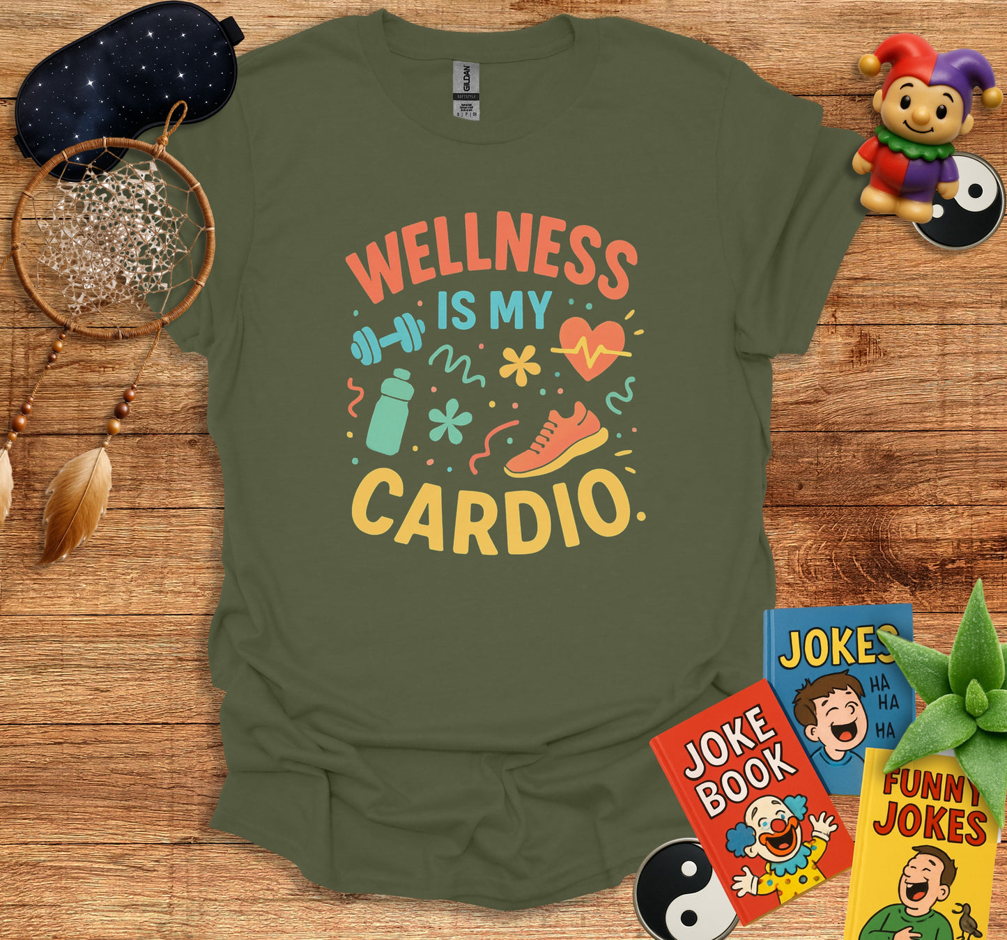 Wellness Is My Cardio Graphic Tee Shirt product type