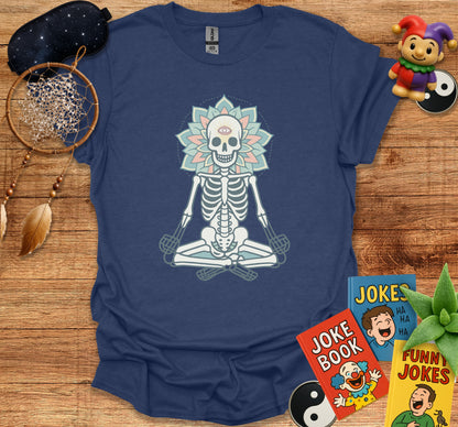 Meditating Skeleton Graphic Tee for Halloween product